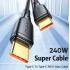 Mcdodo CA-3310 Series 240W Type-C to Type-C PD3.1 Fast Charging, Data Sync Cable 1.2m (Black)
